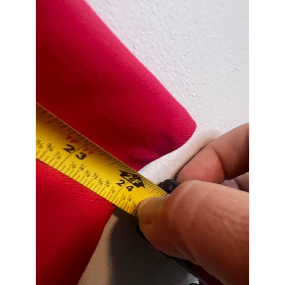 Liz Claiborne Red Collarless Zip Front Blazer Jacket Size Large Stretch Pocket - Picture 4 of 7